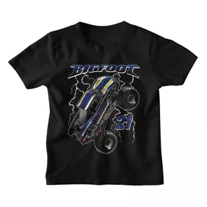 Camiseta Bigfoot 21 Monster Truck Lightning Bolts juvenil - Imagen 1 de 5