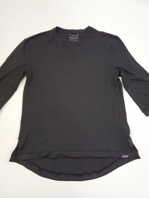 Patagonia Size XS Black 3/4 Sleeve Merino Bike Jersey Shirt Top - Image 1 of 4