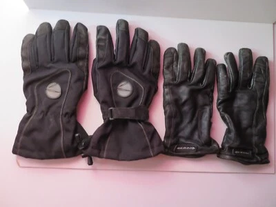 2 Paires de GANTS 1 en CUIR BERING. et 1 en NYLON PRIMALOFT pour pluie Taille 12 - Photo 1/4