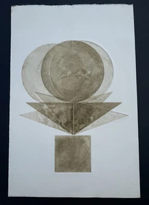 Pol Bury 1922-2005 Eau Forte Couleur 1972 unsigned, Abstraction, Abstract - Picture 1 of 15
