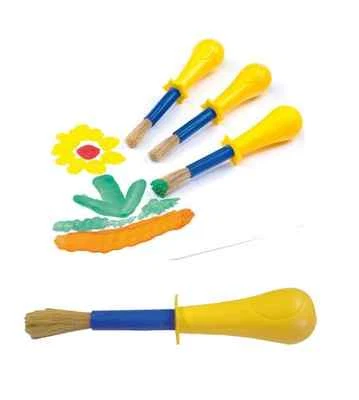 MAJOR BRUSHES PINCEL DE PINTURA GORDITA PREESCOLAR JUMBO FÁCIL AGARRE SIN RODAR PARA NIÑOS ARTE