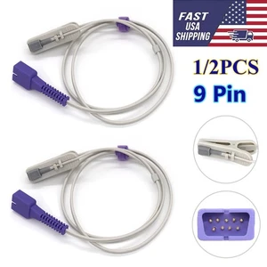 Oxímetro de pulso sensor Spo2 clip de oído adulto clip de oído Nellcor Oximax 1/2 pieza DB9P EE. UU. - Imagen 1 de 15