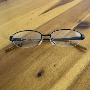 Monturas redondas de media montura Tory Burch TY1002 122 negras 49-15-135 NUEVO - Imagen 1 de 8