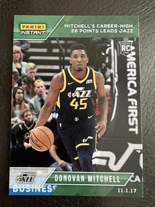 2017-18 Panini Instant #28 Donovan Mitchell Green Parallel RC Rookie Card #1/10 - Picture 1 of 2