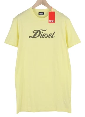 Diesel D-Egor-New-Ita Mujer VESTIDO S Amarillo Manga Corta Tricot I - Imagen 1 de 4