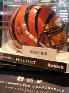 Tee Higgins Autographed Cincinnati Bengals Speed Mini Helmet-Beckett W Hologram - Picture 1 of 5