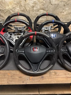 Volante Honda Civic personalizado envuelto OEM para 2006-2011 (sin AlRBAG) Foto 1 de 4