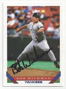 Bob Wichman New York Yankees 1993 Topps #452 Signed Card - Bild 1 von 2