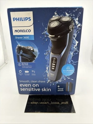Philips Norelco Afeitadora 3600 Recargable Seco Húmedo Eléctrico Navaja Bolsa de Viaje Foto 1 de 4