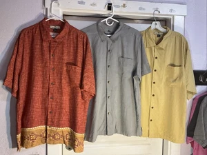 Lot Of 3 Tommy Bahama 100% Silk Hawaiian Mens Size Large Shirts - Picture 1 of 10