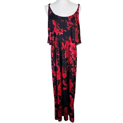 Jeans by Buffalo Floral Sleeveless Maxi Dress US Women's L - Image 1 of 4