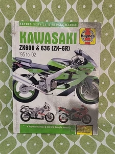 Libro de reparación manual Kawasaki ZX6R (95-98) Haynes Shop ZX 600 ZX-6R Ninja 599 FN53 - Imagen 1 de 18