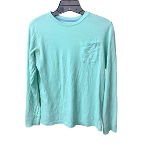 youth L Vineyard Vines Seafoam Green Pocket Tshirt Crewneck Long Sleeve - Picture 1 of 8