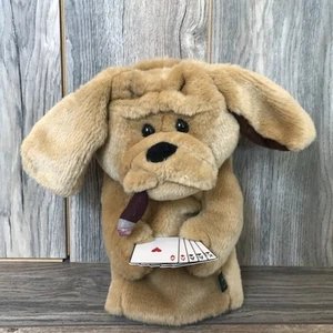 Vintage Winning Edge Golf Club Head Cover Poker Hound Dog Puppet For 460cc - Picture 1 of 8