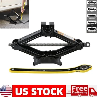 2 Ton Scissor Jack Handle Crank Wheel Lug Wrench for Tyre Repair Changing Tool - Image 1 of 4