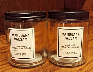 2pc EMPTY Clear Glass 7oz Candle Jars w/Metal Screw Lids-H=3.5" D=2.75" C32 - Picture 1 of 2