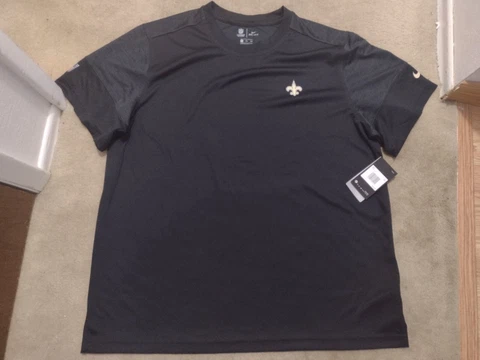 NWT New Orleans Saints Nike Dri Fit NFL Black Size 2XL Shirt Cover