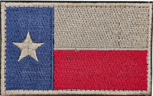 BANDERA DE TEXAS ESTRELLA SOLITARIA TX ESTADO TENUE A TODO COLOR TÁCTICO EJÉRCITO GANCHO MORAL PARCHE - Imagen 1 de 3