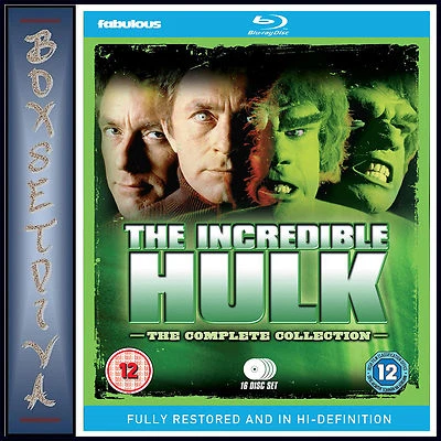 THE INCREDIBLE HULK -THE COMPLETE COLLECTION- FULLY RESTORED *BRAND NEW BLURAY** - Image 1 of 2
