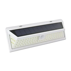 86 LED Solar Power Motion Sensor Wall Light Outdoor Yard Garden Lamp White - Picture 1 of 9