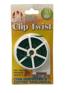 PIATTINA METALLO PLASTIFICATO CLIP TWIST CHIUSURA SACCHETTI E GIARDINAGGIO MT 30 - Imagen 1 de 2