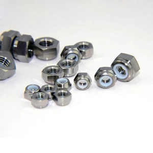 M3 M4 M5 M6 M8 Titanium Nyloc Self Locking Nut Hex Lock Nuts Nylon Insert - Picture 1 of 2