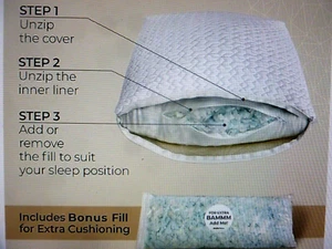 Nirvana/Mueller Ultimate Adjustable Loft Pillow, Queen 30"x 20" Bamboo Case - Picture 1 of 7