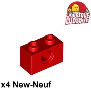 LEGO Technic 4x Lego Brick 1x2 Hole Loch Rot/Red 3700 Neu - Bild 1 von 1