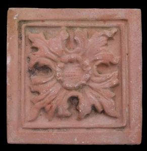 Formella in terracotta con decoro - Terracotta Ceiling Plaque 10595 - Imagen 1 de 1
