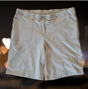Pantaloncini donna casual Chico's cintura flessibile beige taglia 20 - Foto 1 di 8