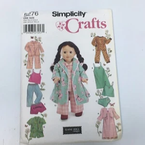 Doll Clothes 18” SAmerican Girl Gotz Simplicity s5276 UNCUT Sewing Pattern Vtg - Picture 1 of 2