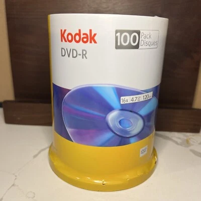 Kodak DVD-R 16 X Speed 4.7GB 100 Discs New And Sealed - Image 1 of 4