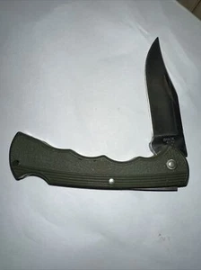Cuchillo plegable Buck Bucklite 422 1989 EE. UU. verde bloqueo trasero - Imagen 1 de 7