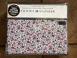 TOMMY HILFIGER QUEEN SIZE Flannel Sheet Set - MULTI MORNING FLORAL NEW $150 - Picture 1 of 2