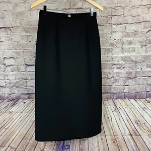 Falda Colección JM Mujer Talla 6 Pequeña Negra Abertura Recta Maxi Carrera Nueva - Imagen 1 de 12