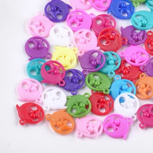 25 Dolphin Kids Charms Mixed Color 27x26mm Plastic US Seller 1017 - Picture 1 of 3