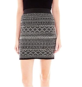 Joe Fresh Geo-Pattern Skirt Size XL Taupe Multi New With Tags - Picture 1 of 1