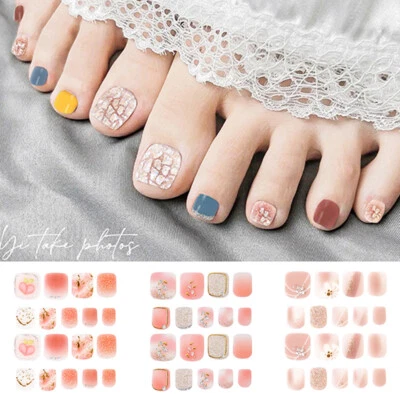 22Pcs Toe Glitter Polka Polka Daisy Gold Silber Dot Nagelverpackung Art / - Bild 1 von 4