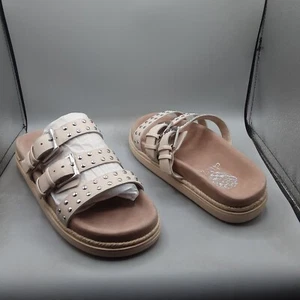 Vince Camuto Ciandra Sandals Women's 8M Beige Taupe Suede Slide Studded  - Picture 1 of 9