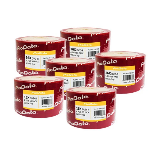300 PioData 16X 4.7 GB DVD-R White Top non-printable Disc Blank Media  832-710 - Image 1 of 1