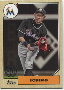 2017 Topps Series 1 ICHIRO 1987 Topps Baseball - MIAMI MARLINS - #87-6 - Picture 1 of 1