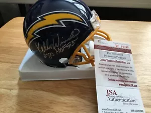 KELLEN WINSLOW Signed Throwback San Diego Chargers Riddell Mini Helmet - JSA COA - Picture 1 of 7