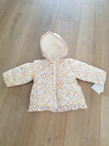 Toddler Girl 24mo snow jacket, Hooded, full front zip, Warm Lined, Floral, Nwt - Picture 1 of 11