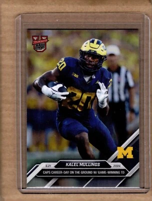 2024 Topps Now Bowman U Football 18 Kalel Mullings Michigan Wolverines *IN HAND* - Image 1 of 3