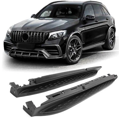 Running Boards Side Step Nerf Bar For 2016-2021 Mercedes GLC Aluminum Black - Изображение 1 из 4