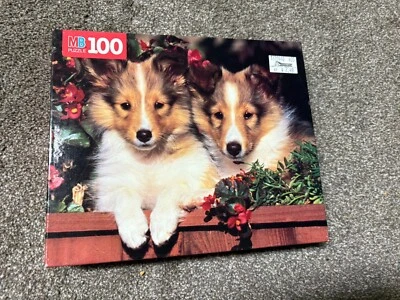 Milton Bradley Puppy Dog 100 Piece Puzzle 4828-10 1980s Vintage Junior - Image 1 of 4