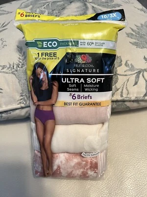 ¡NUEVO! Calzoncillos para mujer Fruit Of The Loom mezcla de algodón ultra suaves talla 10/3X Foto 1 de 4