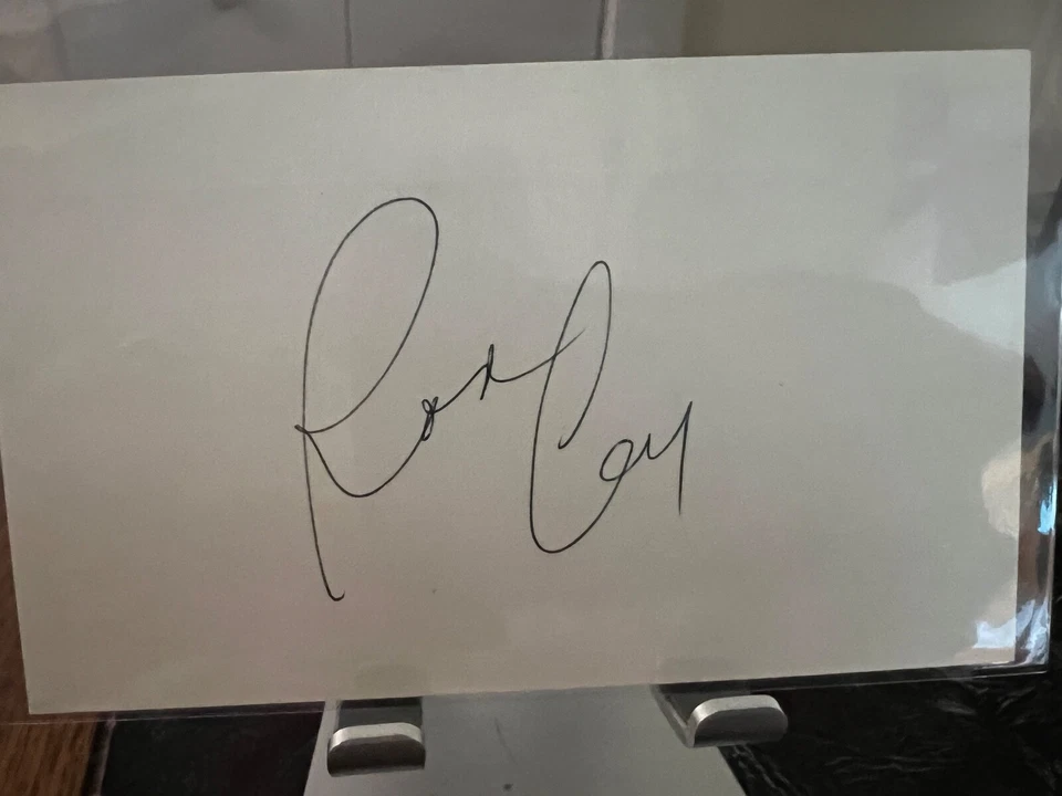 RON CEY LOS ANGELES DODGERS CHICAGO CUBS SIGNED AUTOGRAPHED INDEX CARD 3X5 - Image 1 of 1