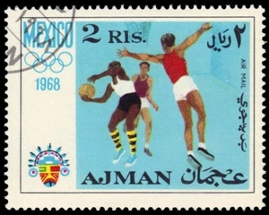 AJMAN 252 - Mexiko Olympische Spiele ""Basketball"" (Pb68063) - Bild 1 von 1