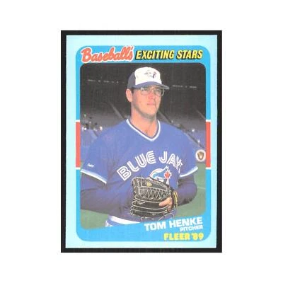 Tom Henke 1989 Fleer Exciting Stars #22.0 Toronto Blue Jays Baseball Card NM - Image 1 of 3